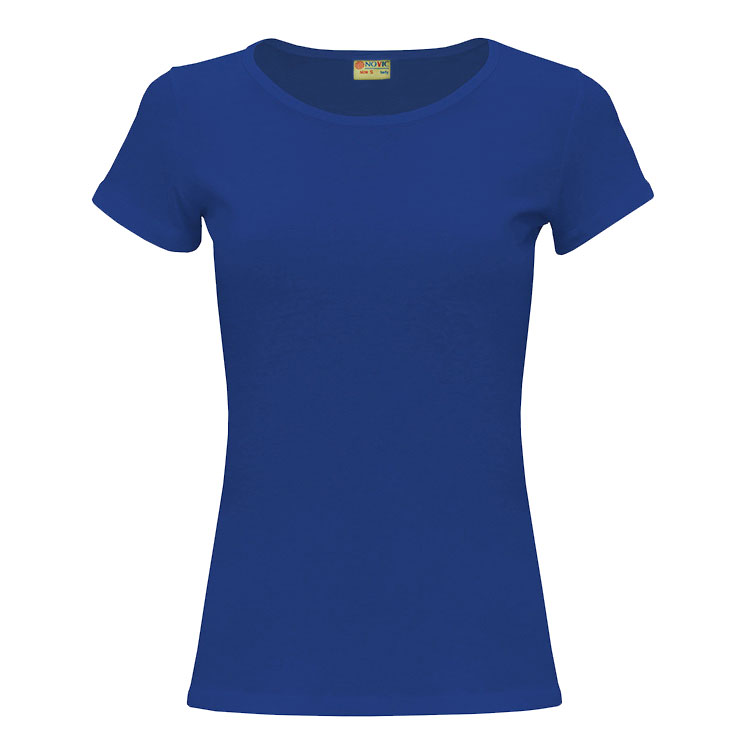Синяя женская футболка для печати